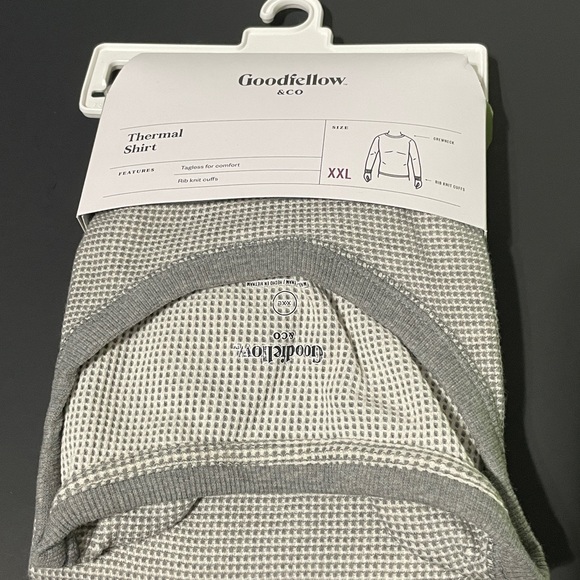 Goodfellow & Co Relaxed Fit Long Sleeve Thermal Shirt Heather Gray XXL *L15 - Picture 4 of 6